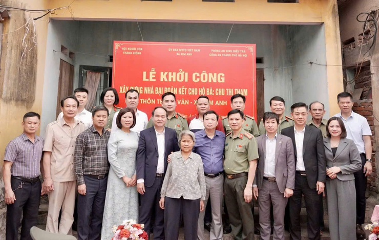 XÃ KIM ANH KHỞI CÔNG XÂY DỰNG NHÀ ĐẠI ĐOÀN KẾT CHO HỘ GIA ĐÌNH BÀ CHU THỊ THAM, THÔN THANH VÂN- Ảnh 7.