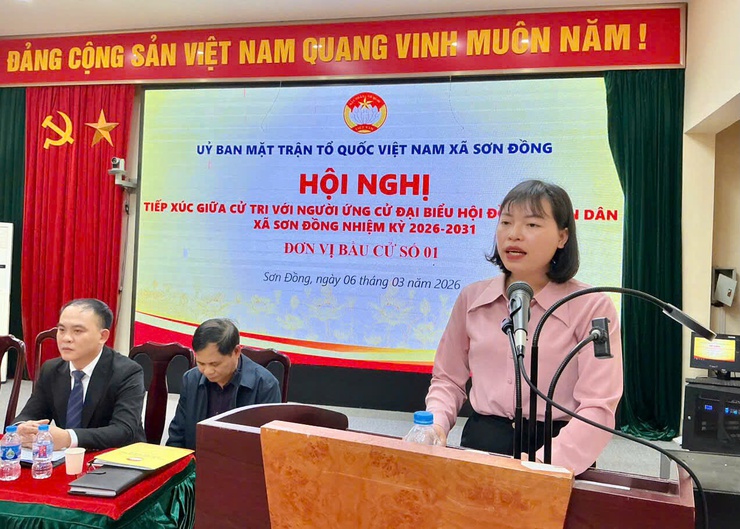 Các ứng cử viên tại đơn vị bầu cử số 01, 03, 07 tiếp xúc cử tri và vận động bầu cử đại biểu HĐND xã Sơn Đồng nhiệm kỳ 2026 – 2031- Ảnh 4.