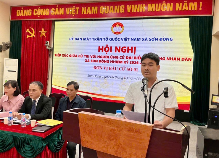 Các ứng cử viên tại đơn vị bầu cử số 01, 03, 07 tiếp xúc cử tri và vận động bầu cử đại biểu HĐND xã Sơn Đồng nhiệm kỳ 2026 – 2031- Ảnh 7.