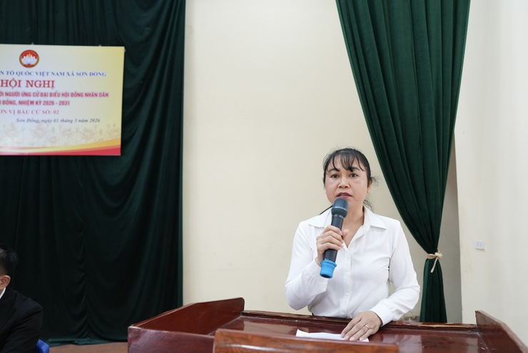 Ứng cử viên đơn vị bầu cử số 02 tiếp xúc cử tri và vận động bầu cử đại biểu HĐND xã Sơn Đồng nhiệm kỳ 2026 - 2031- Ảnh 5.