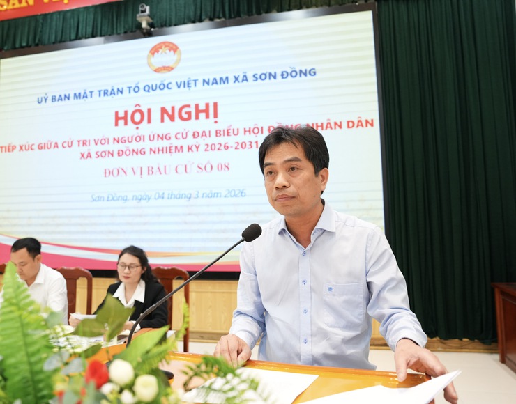 Ứng cử viên đơn vị bầu cử số 08 tiếp xúc cử tri và vận động bầu cử đại biểu HĐND xã Sơn Đồng nhiệm kỳ 2026 – 2031- Ảnh 6.