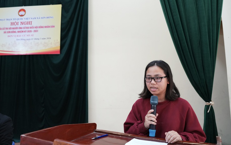 Ứng cử viên đơn vị bầu cử số 02 tiếp xúc cử tri và vận động bầu cử đại biểu HĐND xã Sơn Đồng nhiệm kỳ 2026 - 2031- Ảnh 6.