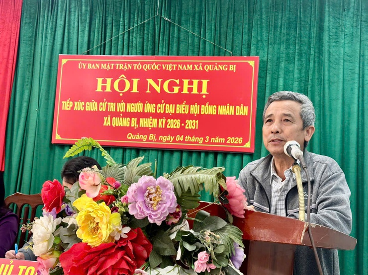 Cụm ảnh các ứng cử viên Đơn vị bầu cử số 06 tiếp xúc cử tri, vận động bầu cử tại các thôn: Bài Trượng, An Hiền, Trại Trung - Ảnh 5.