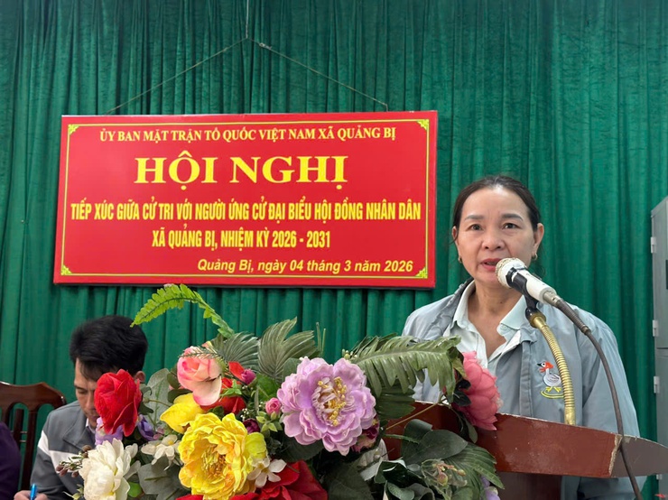 Cụm ảnh các ứng cử viên Đơn vị bầu cử số 06 tiếp xúc cử tri, vận động bầu cử tại các thôn: Bài Trượng, An Hiền, Trại Trung - Ảnh 6.