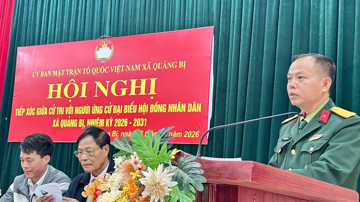 Cụm ảnh các ứng cử viên Đơn vị bầu cử số 06 tiếp xúc cử tri, vận động bầu cử tại các thôn: Bài Trượng, An Hiền, Trại Trung - Ảnh 8.