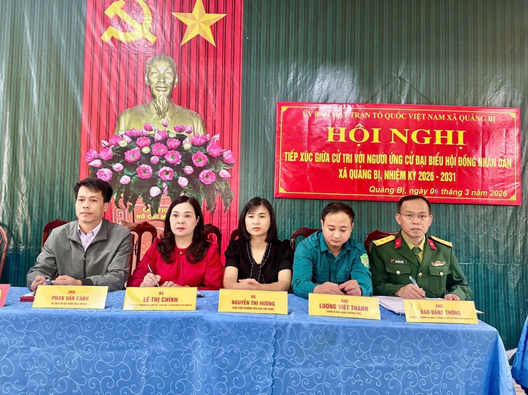 Cụm ảnh các ứng cử viên Đơn vị bầu cử số 06 tiếp xúc cử tri, vận động bầu cử tại các thôn: Bài Trượng, An Hiền, Trại Trung - Ảnh 2.