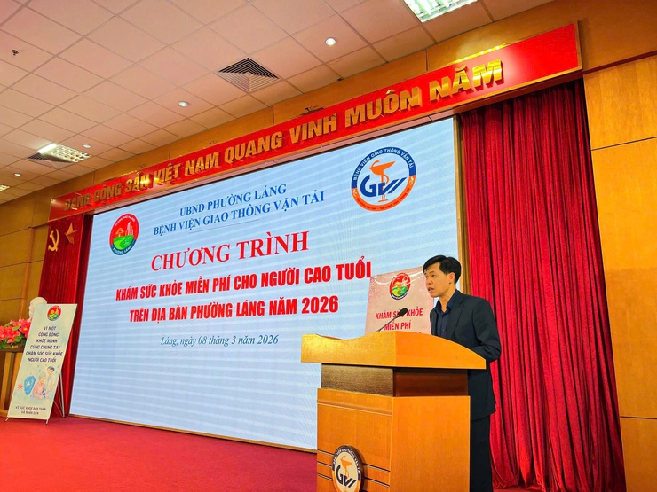 PHƯỜNG LÁNG TỔ CHỨC KHÁM SỨC KHỎE MIỄN PHÍ CHO 500 NGƯỜI CAO TUỔI TRÊN ĐỊA BÀN- Ảnh 1.