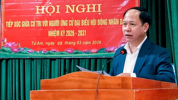 Các ứng cử viên đại biểu HĐND xã Tam Hưng tiếp xúc cử tri thôn Từ Am- Ảnh 2.