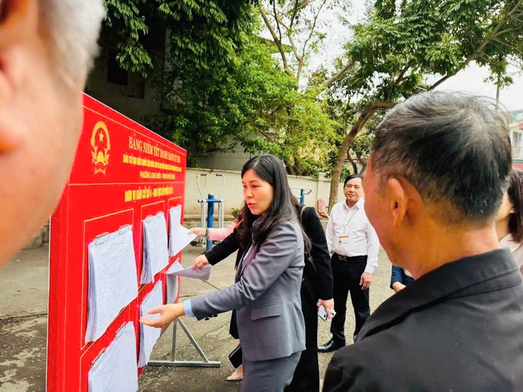 Phường Long Biên tiếp Đoàn giám sát của Ủy ban MTTQ Việt Nam Thành phố Hà Nội về công tác bầu cử- Ảnh 4.