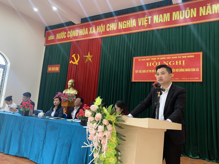 Cử tri thôn Thiên Đông tiếp xúc ứng cử viên đại biểu HĐND xã Tam Hưng- Ảnh 3.