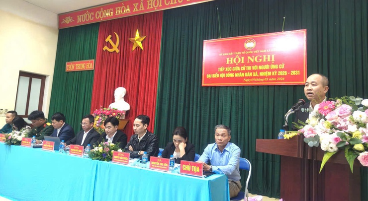 ỨNG CỬ VIÊN ĐƠN VỊ BẦU CỬ SỐ 03 TIẾP XÚC CỬ TRI TẠI NHÀ VĂN HÓA THÔN TRUNG HÒA- Ảnh 9.