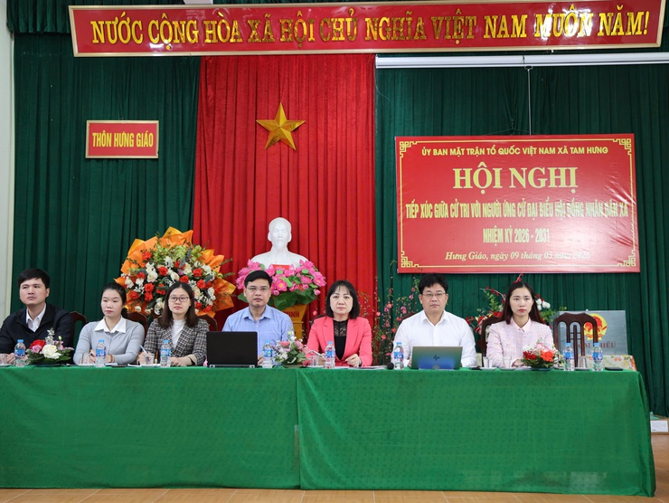 Tiếp xúc cử tri vận động bầu cử tại đơn vị bầu cử số 1- Ảnh 1.