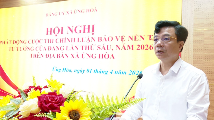 ỨNG HÒA: PHÁT ĐỘNG CUỘC THI CHÍNH LUẬN VỀ BẢO VỆ NỀN TẢNG TƯ TƯỞNG CỦA ĐẢNG LẦN THỨ SÁU NĂM 2026.- Ảnh 3.