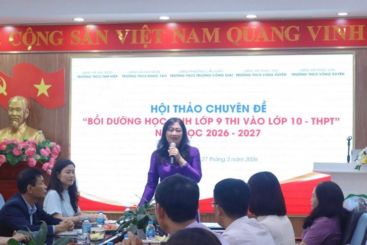 TRƯỜNG THCS TRƯƠNG CÔNG GIAI TỔ CHỨC CHUỖI CHUYÊN ĐỀ BỒI DƯỠNG HỌC SINH LỚP 9 – KẾT NỐI CHUYÊN MÔN, CHUNG TAY NÂNG CAO CHẤT LƯỢNG ÔN THI VÀO LỚP 10- Ảnh 2.