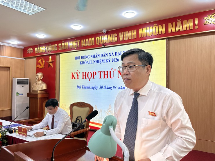 Xã Đại Thanh kiện toàn các chức danh lãnh đạo chủ chốt tại kỳ họp thứ nhất HĐND xã khóa II nhiệm kỳ 2026-2031- Ảnh 11.