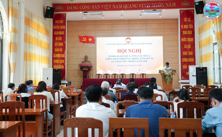 UBMTTQ VIỆT NAM XÃ HƯNG ĐẠO TỔ CHỨC HỘI NGHỊ ĐÁNH GIÁ CÔNG TÁC QUÝ I, TRIỂN KHAI NHIỆM VỤ QUÝ II VÀ PHÁT ĐỘNG THI ĐUA NĂM 2026- Ảnh 2.