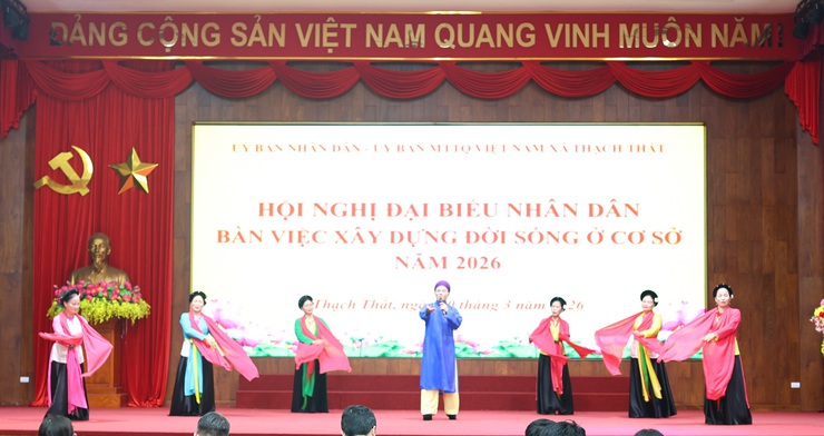 Thạch Thất: Tổ chức thành công Hội nghị đại biểu Nhân dân bàn việc xây dựng đời sống văn hóa ở cơ sở năm 2026- Ảnh 9.