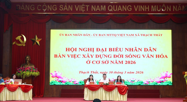 Thạch Thất: Tổ chức thành công Hội nghị đại biểu Nhân dân bàn việc xây dựng đời sống văn hóa ở cơ sở năm 2026- Ảnh 3.