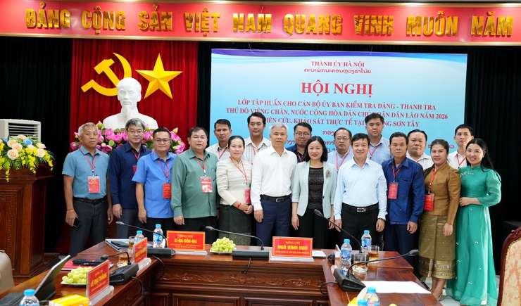 PHƯỜNG SƠN TÂY ĐÓN TIẾP ĐOÀN CÁN BỘ THỦ ĐÔ VIÊNG CHĂN (LÀO) ĐẾN TRAO ĐỔI KINH NGHIỆM- Ảnh 6.