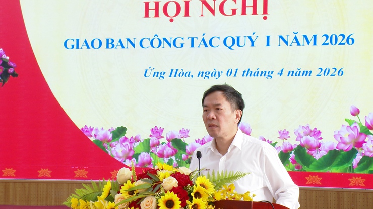 ĐẢNG UỶ - HĐND- UBND- UBMTTQ xã Ứng Hòa tổ chức hội nghị giao ban quý I năm 2026.- Ảnh 2.