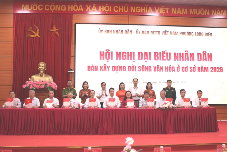 Phường Long Biên tổ chức thành công Hội nghị đại biểu Nhân dân năm 2026: Phát huy dân chủ, kiến tạo đời sống văn hóa từ cơ sở- Ảnh 4.
