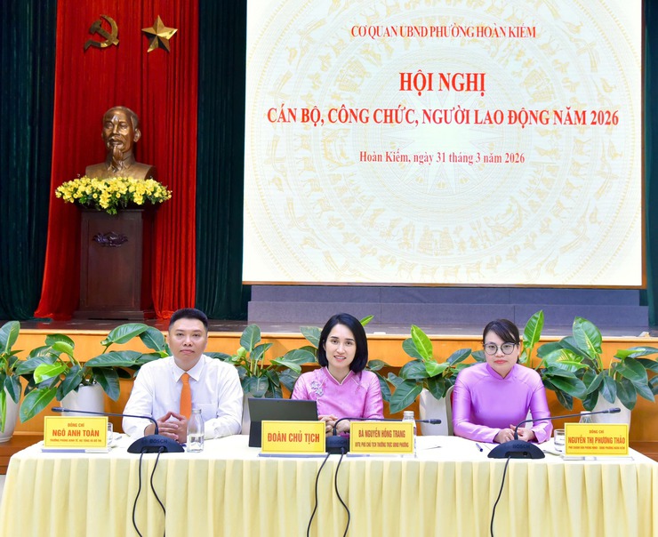 Hội nghị cán bộ, công chức, người lao động cơ quan UBND phường Hoàn Kiếm năm 2026- Ảnh 1.