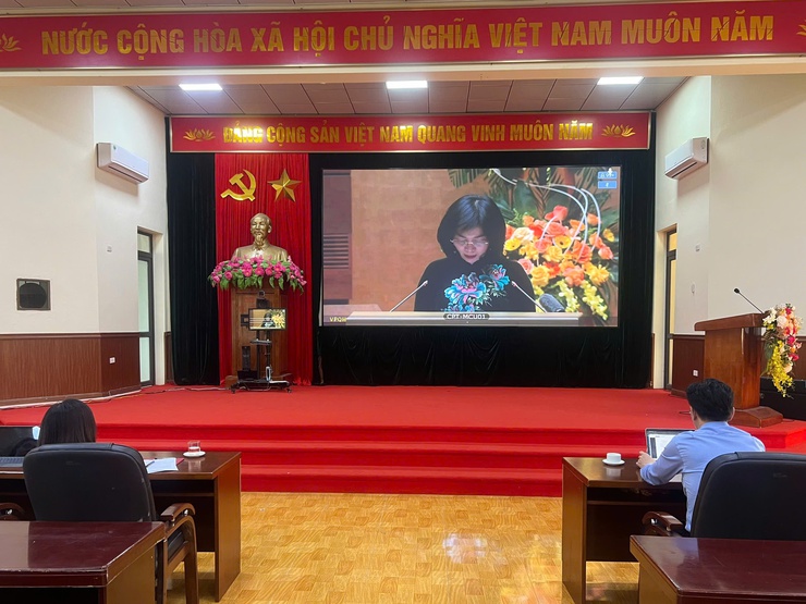 Tổ chức hội nghị trực tuyến toàn quốc tổng kết công tác bầu cử nhiệm kỳ 2026–2031 tại điểm cầu xã Ngọc Hồi- Ảnh 4.