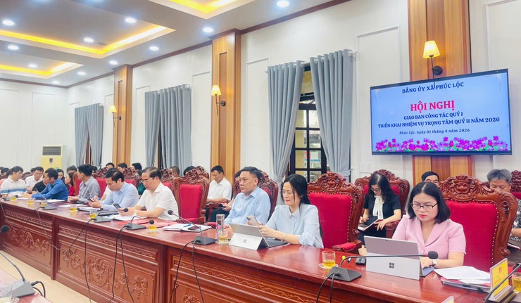Đảng uỷ xã Phúc Lộc tổ chức Hội nghị giao ban công tác quý I, triển khai nhiệm vụ trọng tâm quý II năm 2026 - Ảnh 3.