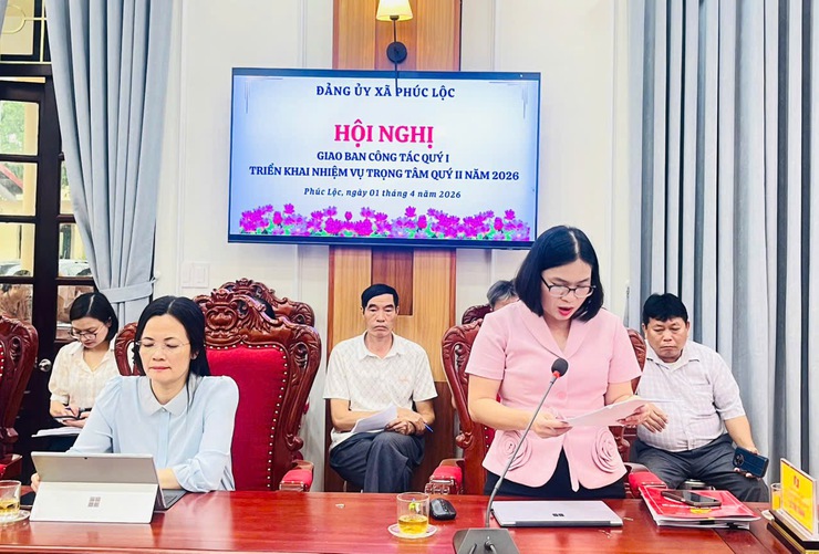 Đảng uỷ xã Phúc Lộc tổ chức Hội nghị giao ban công tác quý I, triển khai nhiệm vụ trọng tâm quý II năm 2026 - Ảnh 5.