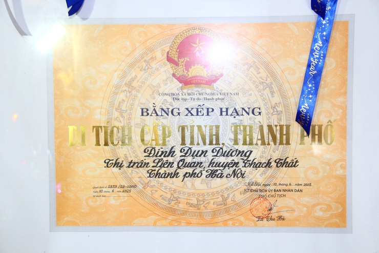 Thạch Thất tổ chức Lễ đón nhận Bằng xếp hạng Di tích Lịch sử – Văn hóa Đình Đụn Dương- Ảnh 7.