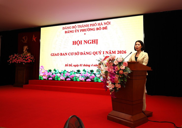 Đảng ủy phường Bồ Đề tổ chức hội nghị giao ban cơ sở Đảng quý I năm 2026- Ảnh 5.