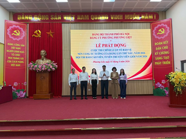 Đảng ủy phường Phương Liệt phát động Cuộc thi chính luận và Báo cáo viên giỏi năm 2026- Ảnh 2.