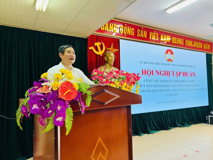 SƠN TÂY TẬP HUẤN CÔNG TÁC GIÁM SÁT, PHẢN BIỆN XÃ HỘI NĂM 2026- Ảnh 1.