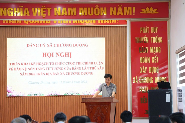 Chương Dương phát động Cuộc thi chính luận bảo vệ nền tảng tư tưởng của Đảng- Ảnh 1.