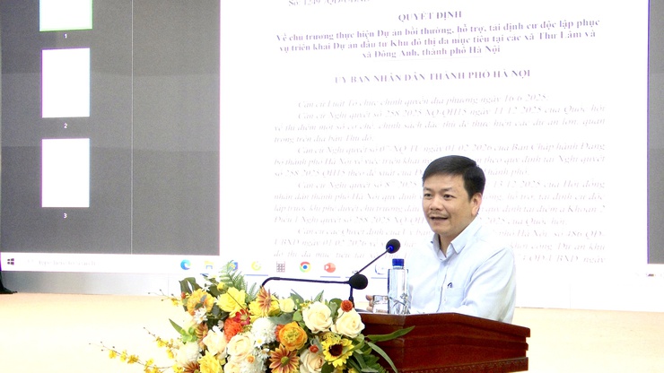 HỘI ĐỒNG BỒI THƯỜNG, HỖ TRỢ, TÁI ĐỊNH CƯ VÀ TỔ CÔNG TÁC GPMB XÃ THƯ LÂM HỌP TRIỂN KHAI NHIỆM VỤ DỰ ÁN KHU ĐÔ THỊ ĐA MỤC TIÊU- Ảnh 15.