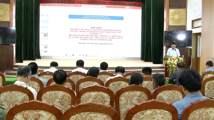 HỘI ĐỒNG BỒI THƯỜNG, HỖ TRỢ, TÁI ĐỊNH CƯ VÀ TỔ CÔNG TÁC GPMB XÃ THƯ LÂM HỌP TRIỂN KHAI NHIỆM VỤ DỰ ÁN KHU ĐÔ THỊ ĐA MỤC TIÊU- Ảnh 1.