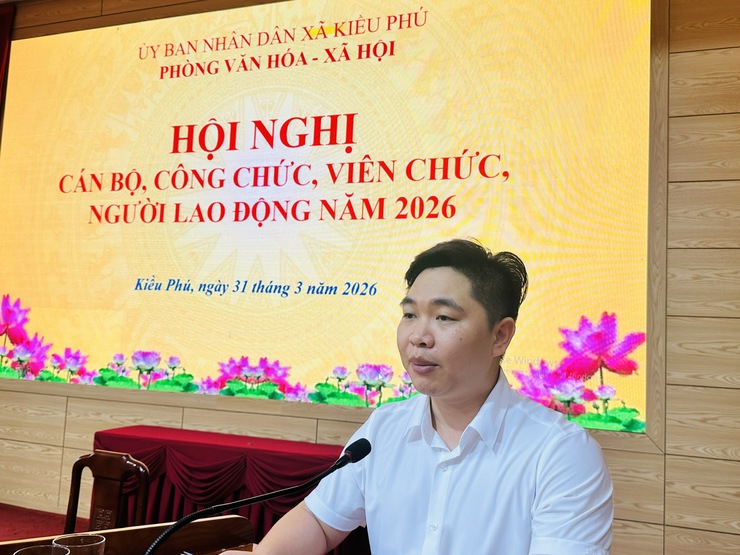 Phòng Văn hóa – Xã hội xã Kiều Phú tổ chức Hội nghị cán bộ, công nhân, viên chức, người lao động năm 2026- Ảnh 3.