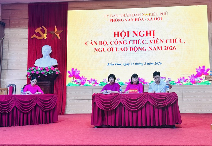 Phòng Văn hóa – Xã hội xã Kiều Phú tổ chức Hội nghị cán bộ, công nhân, viên chức, người lao động năm 2026- Ảnh 2.