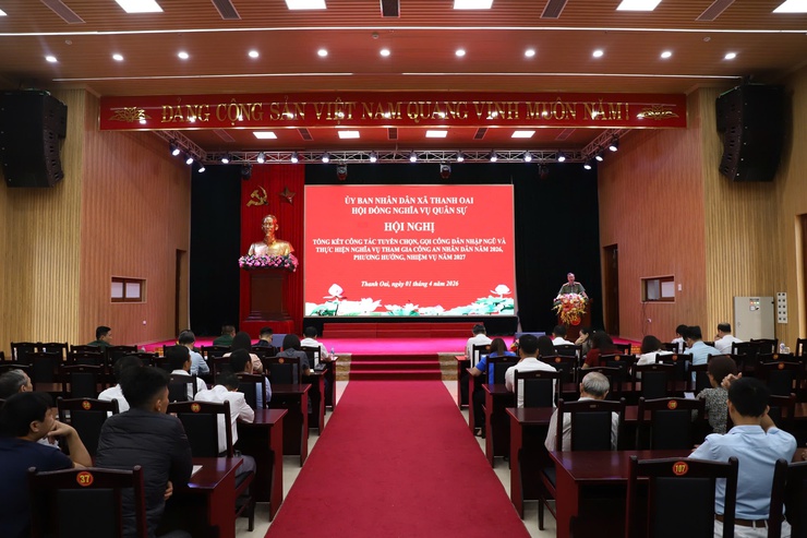 Thanh Oai tổng kết công tác tuyển chọn, gọi công dân nhập ngũ và nghĩa vụ tham gia công an nhân dân năm 2026- Ảnh 1.