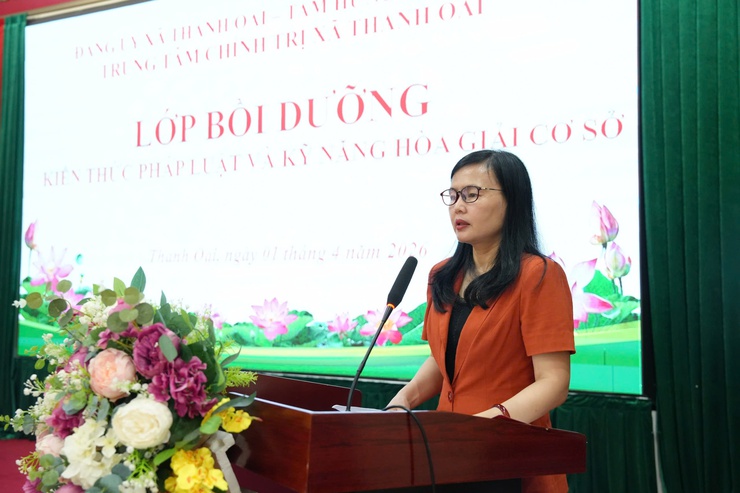 Bồi dưỡng kiến thức pháp luật và kỹ năng hòa giải cơ sở xã Tam Hưng và Dân Hoà- Ảnh 1.