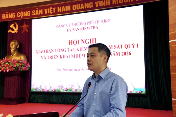 Phường Phú Thượng tổ chức Hội nghị giao ban công tác kiểm tra, giám sát Quý I, triển khai nhiệm vụ Quý II năm 2026- Ảnh 6.