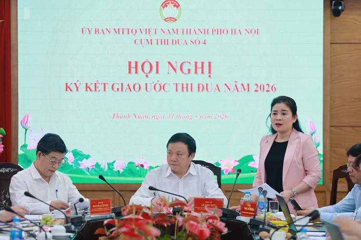 Hội nghị ký giao ước thi đua cụm thi đua số 4 – Ủy ban MTTQ Việt Nam thành phố Hà Nội- Ảnh 3.