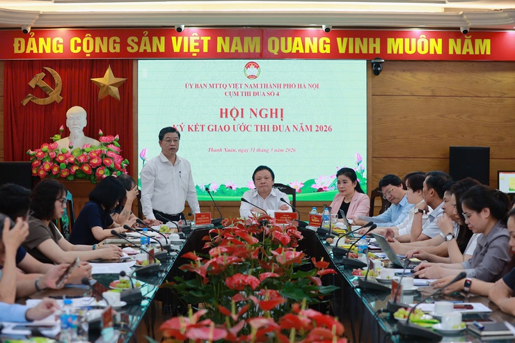 Hội nghị ký giao ước thi đua cụm thi đua số 4 – Ủy ban MTTQ Việt Nam thành phố Hà Nội- Ảnh 5.