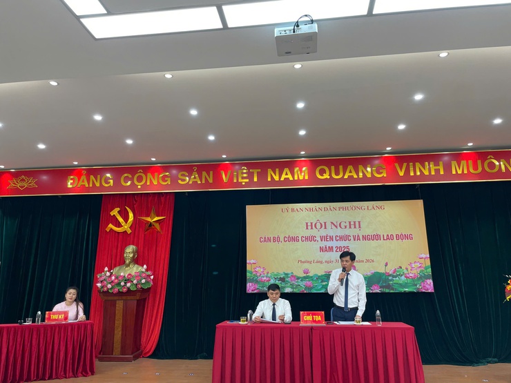 HỘI NGHỊ CÁN BỘ, CÔNG CHỨC, VIÊN CHỨC, NGƯỜI LAO ĐỘNG UBND PHƯỜNG LÁNG NĂM 2026- Ảnh 2.