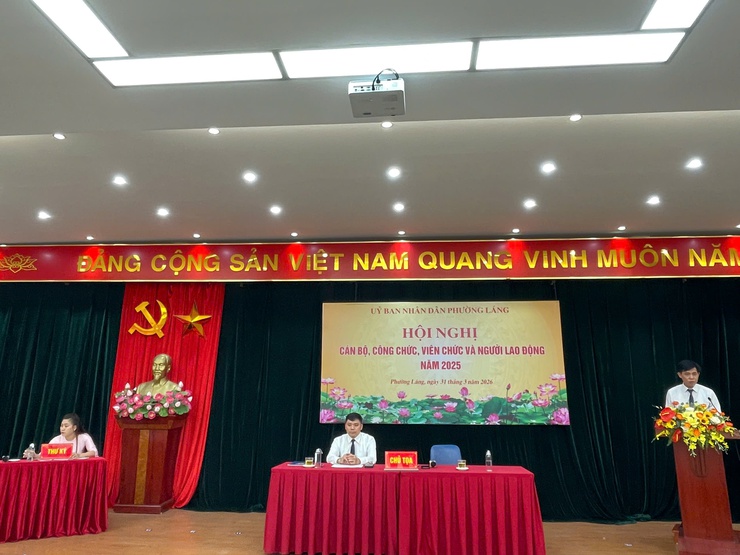 HỘI NGHỊ CÁN BỘ, CÔNG CHỨC, VIÊN CHỨC, NGƯỜI LAO ĐỘNG UBND PHƯỜNG LÁNG NĂM 2026- Ảnh 1.