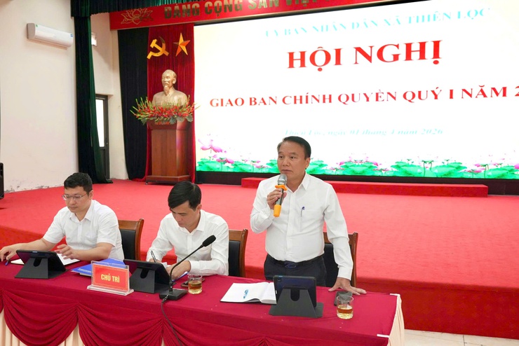 UBND XÃ THIÊN LỘC TỔ CHỨC HỘI NGHỊ GIAO BAN CHÍNH QUYỀN QUÝ I NĂM 2026- Ảnh 3.