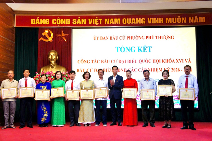 Phường Phú Thượng tổng kết thành công công tác bầu cử nhiệm kỳ 2026–2031: Dân chủ – Kỷ cương – Đoàn kết- Ảnh 12.