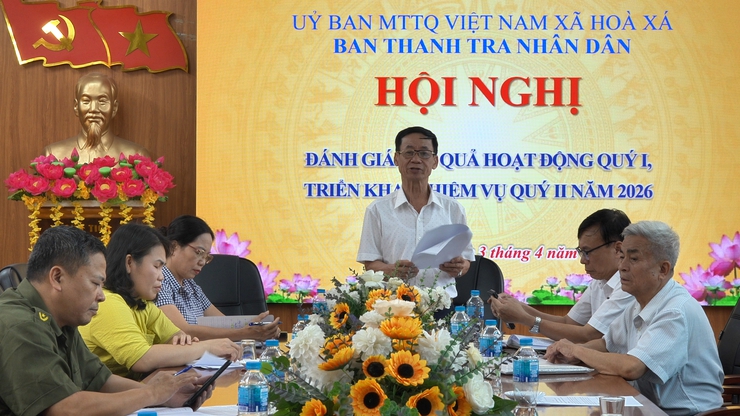 Ban Thanh tra nhân dân xã Hòa Xá đánh giá kết quả hoạt động quý I, triển khai nhiệm vụ quý II năm 2026- Ảnh 1.