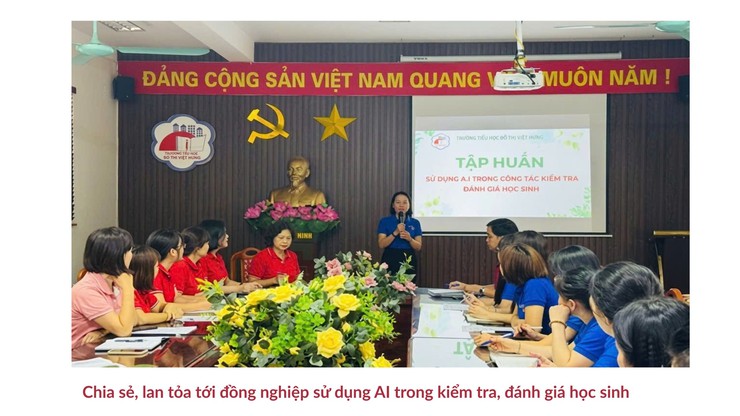 Gương điển hình tiêu biểu trong công tác giáo dục trường tiểu học Đô thị Việt Hưng.- Ảnh 1.