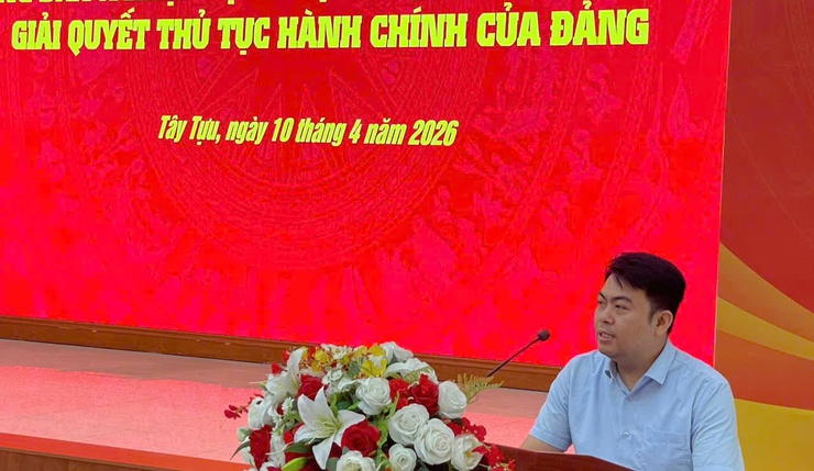 Đảng uỷ phường Tây Tựu hướng dẫn sử dụng Hệ thống thông tin giải quyết thủ tục hành chính của Đảng- Ảnh 1.